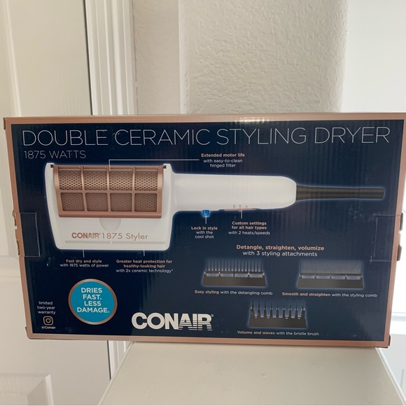Conque double ceramic styling dryer - Picture 2 of 3